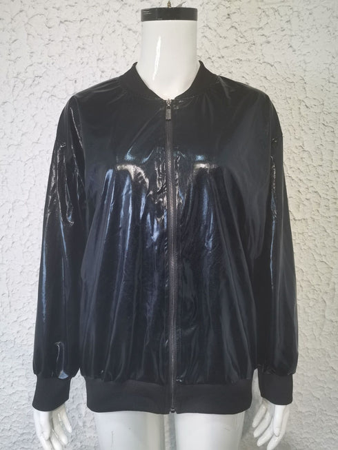 Loose Women's Jacket With Zipper - ROUTINE FASHION